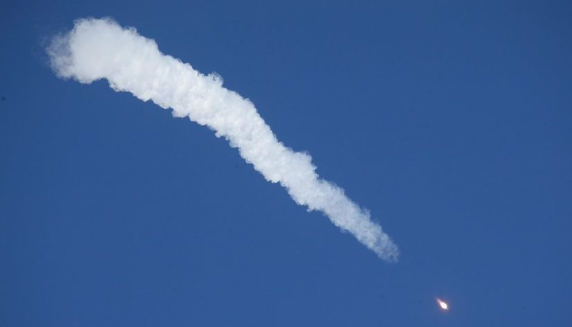 El cohete Soyuz da media&nbsp;vuelta